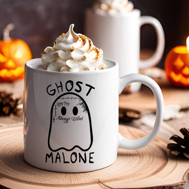 House Of Rodan - Wholesale Coffee Mug - Ghost Malone - Halloween Coffee Mug KTJ070