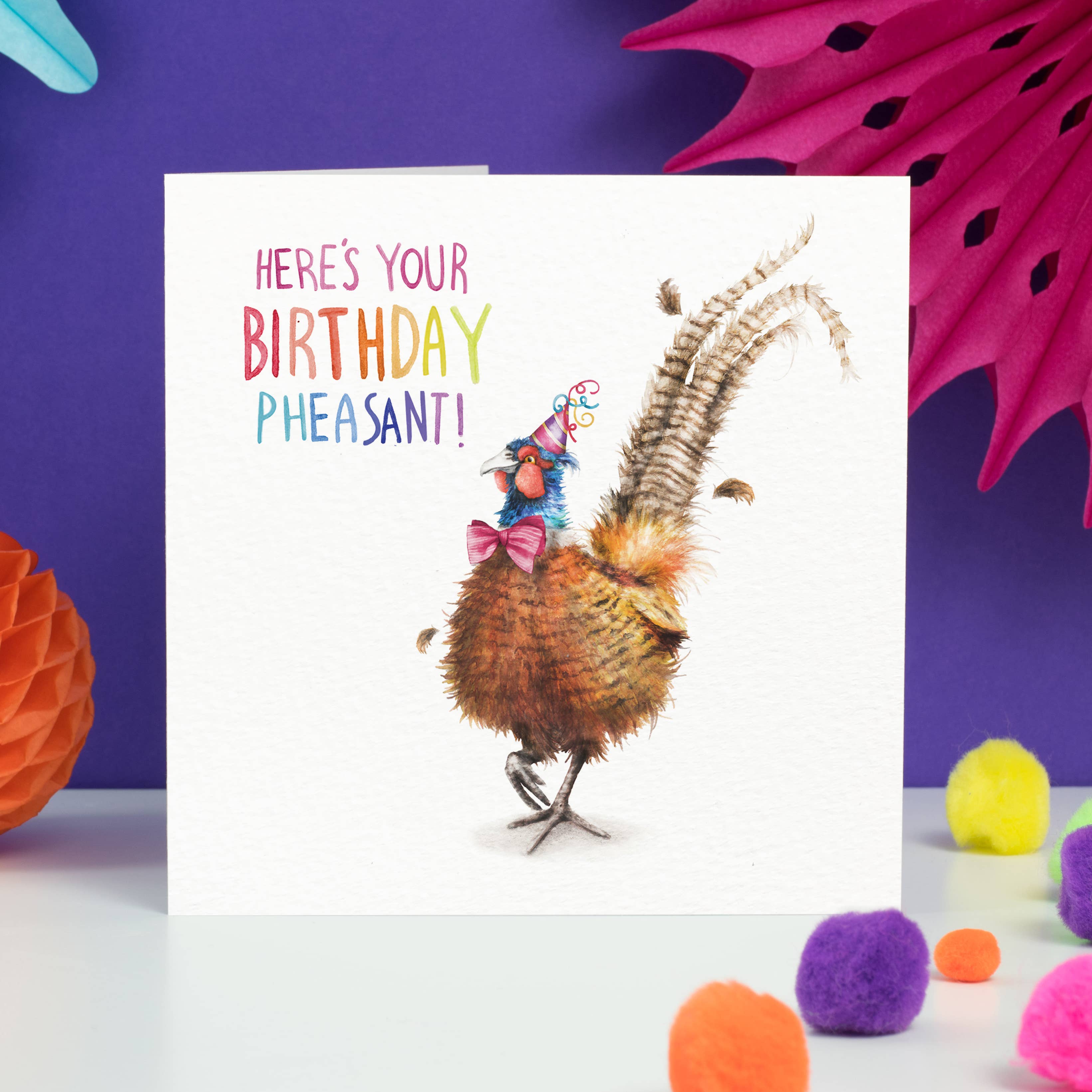 Citrus Bunn - Wholesale Birthday Card - Birthday Pheasant - Funny Pun Bird Greetings Card2
