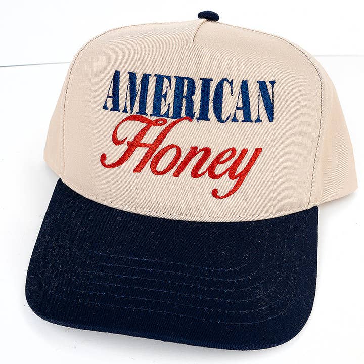 Embroidered American Honey Five Panel Twill Cap and other Purchase Wholesale honey hat. Free Returns & Net 60 Terms on Faire trending on Faire.