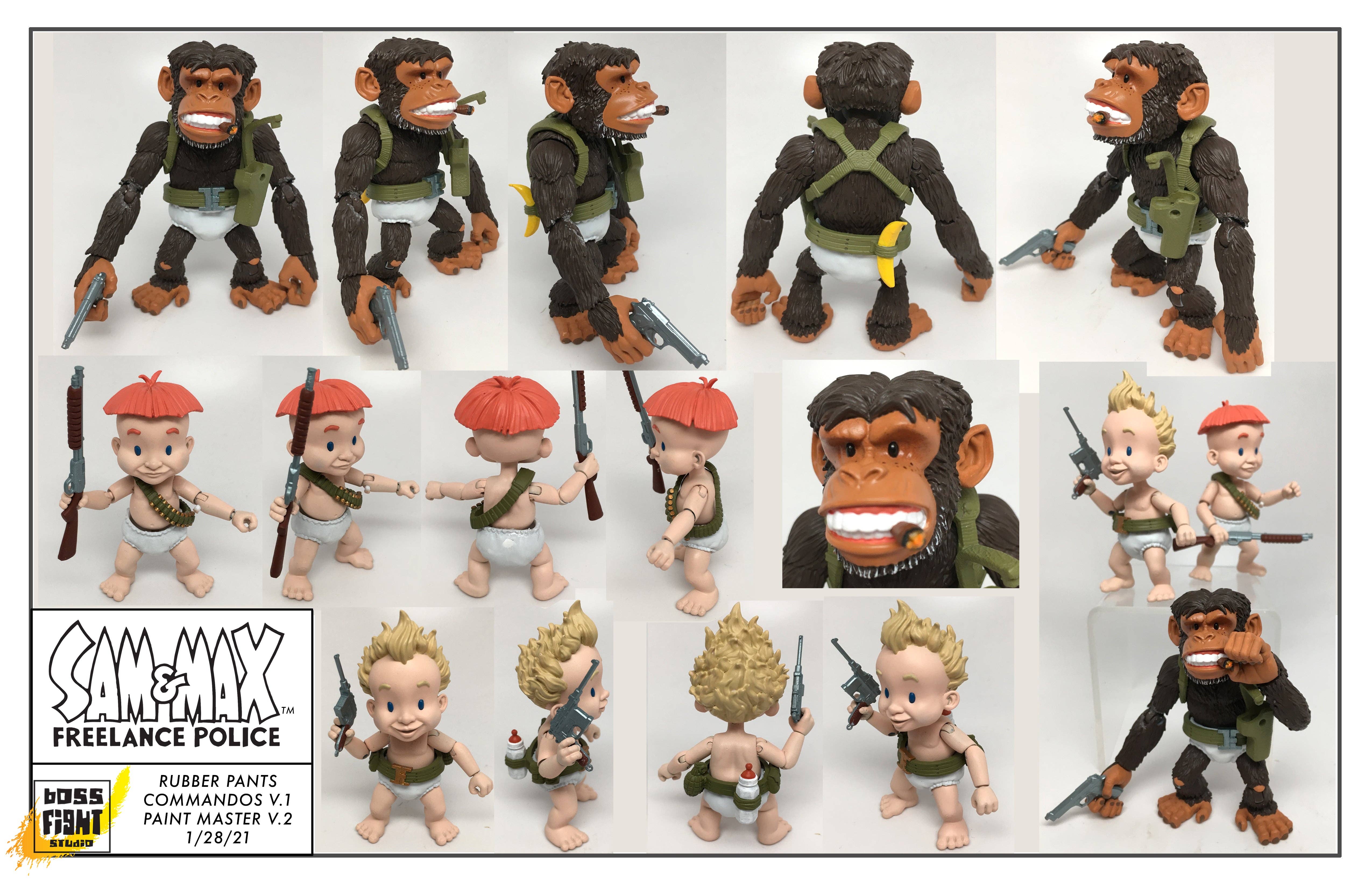 Boss Fight Studio Llc - Wholesale Figurine Toy - Kids - REDUCED!! Sam & Max  Action Figure Rubber Pants Commandos 3
