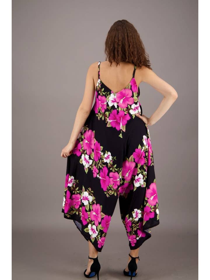 Advance Apparels - Wholesale Jumpsuit - Women's - Floral Print Jumper THJ-7081