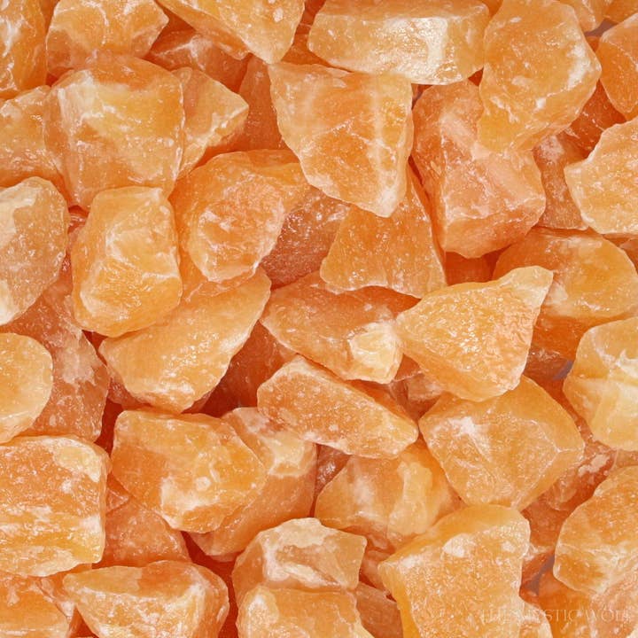 Raw Orange Calcite for wholesale by Love, Sex, And Magic Co.