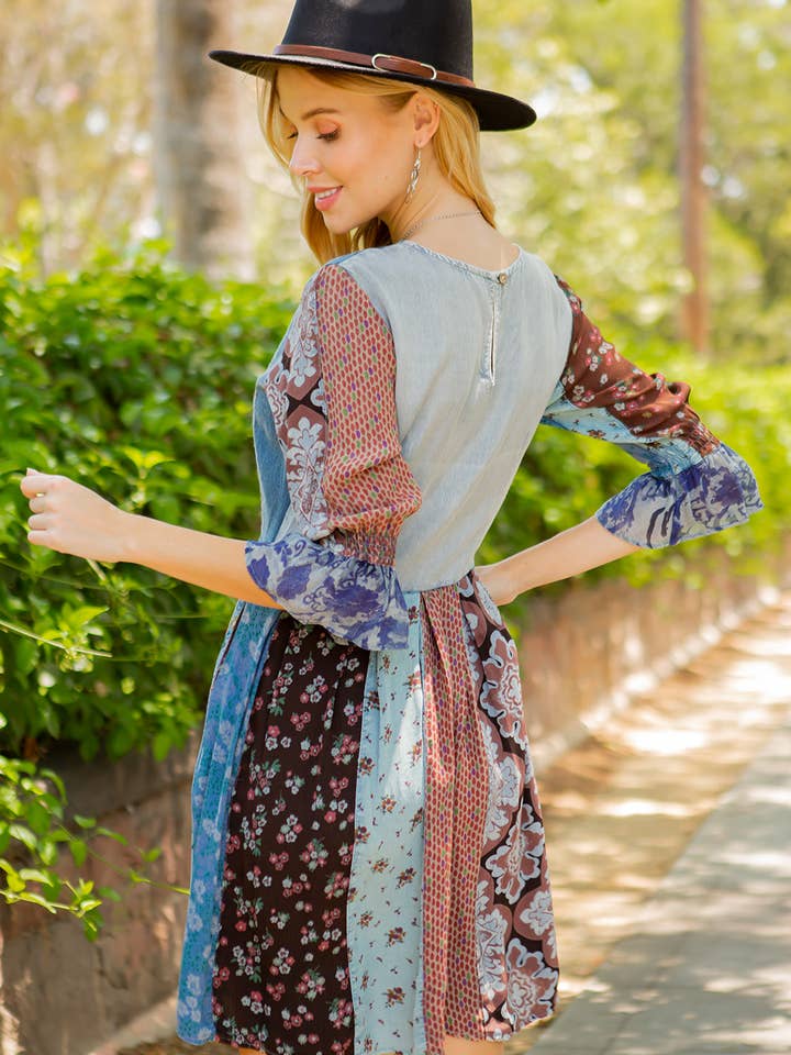 GREY Women’s Boho Embroidered Side Pocket Western Mini Dress
for wholesale on Faire
