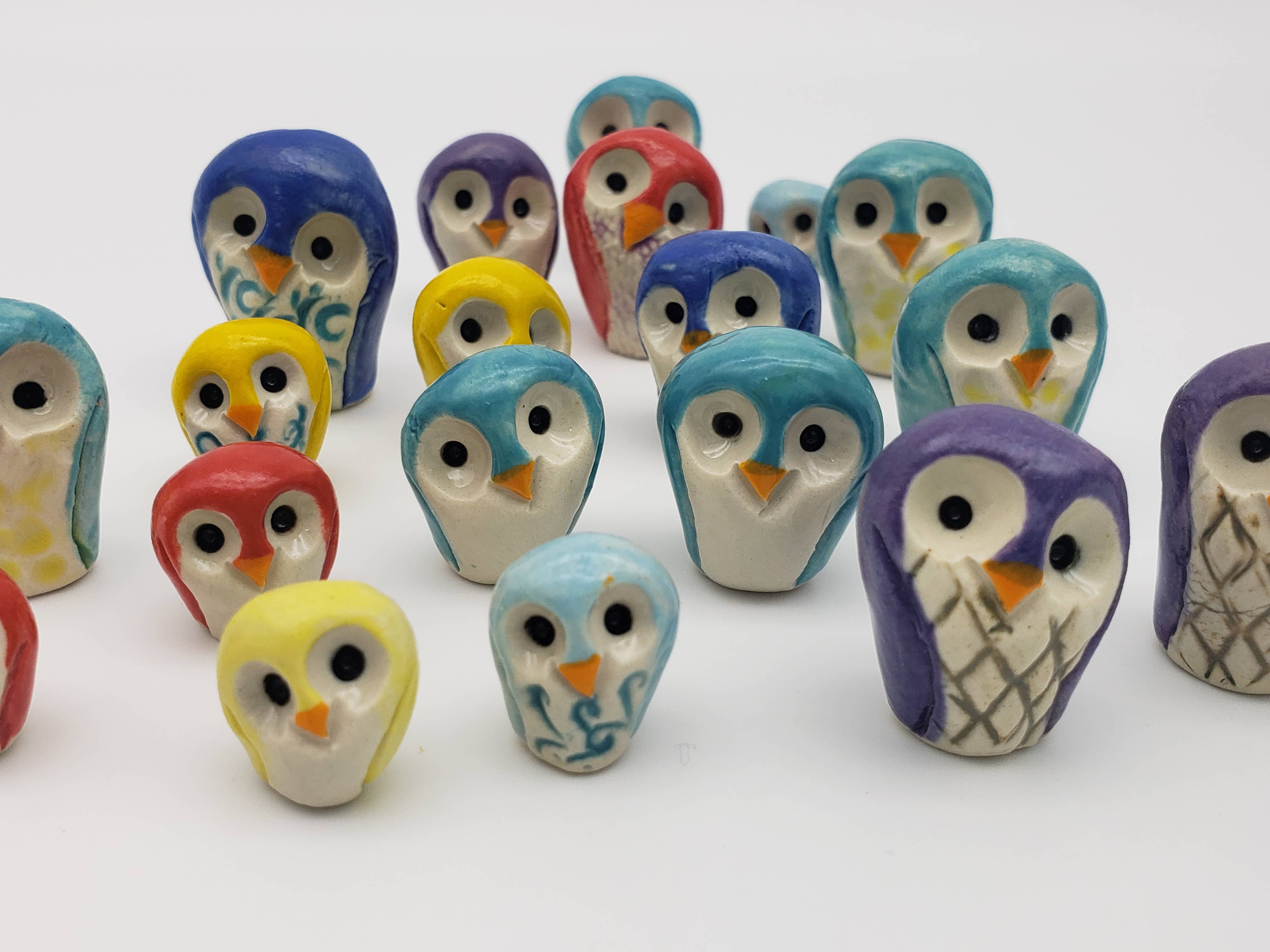 Plays in Mud Pottery - Wholesale Decorative Figurine - Tiny Owl Ceramic Stoneware Figurine Handmade Decoration8