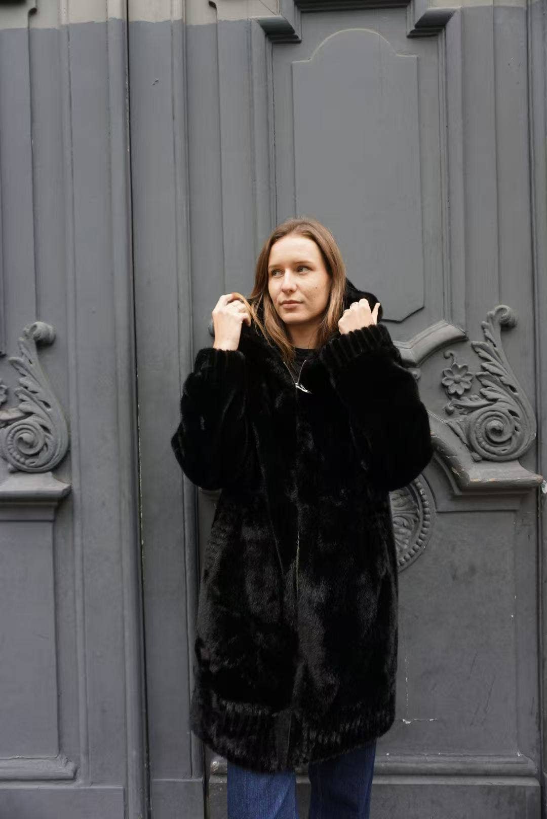 CIAO MILANO - Wholesale Fur/Faux Fur Coat - Women's - 284012 Faux fur hooded coat8