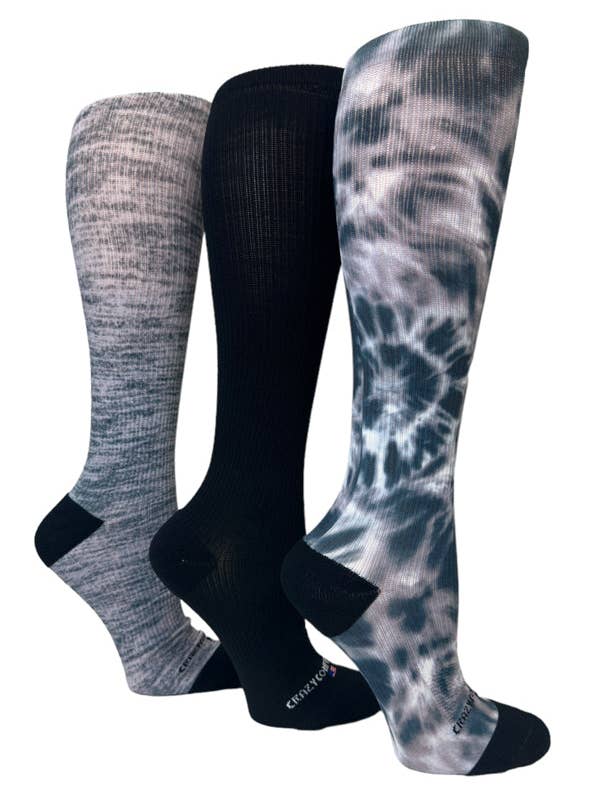 3-parpaket - 360 Tie Dye Svart (Standard & Extra Wide) för wholesale av Crazy Compression