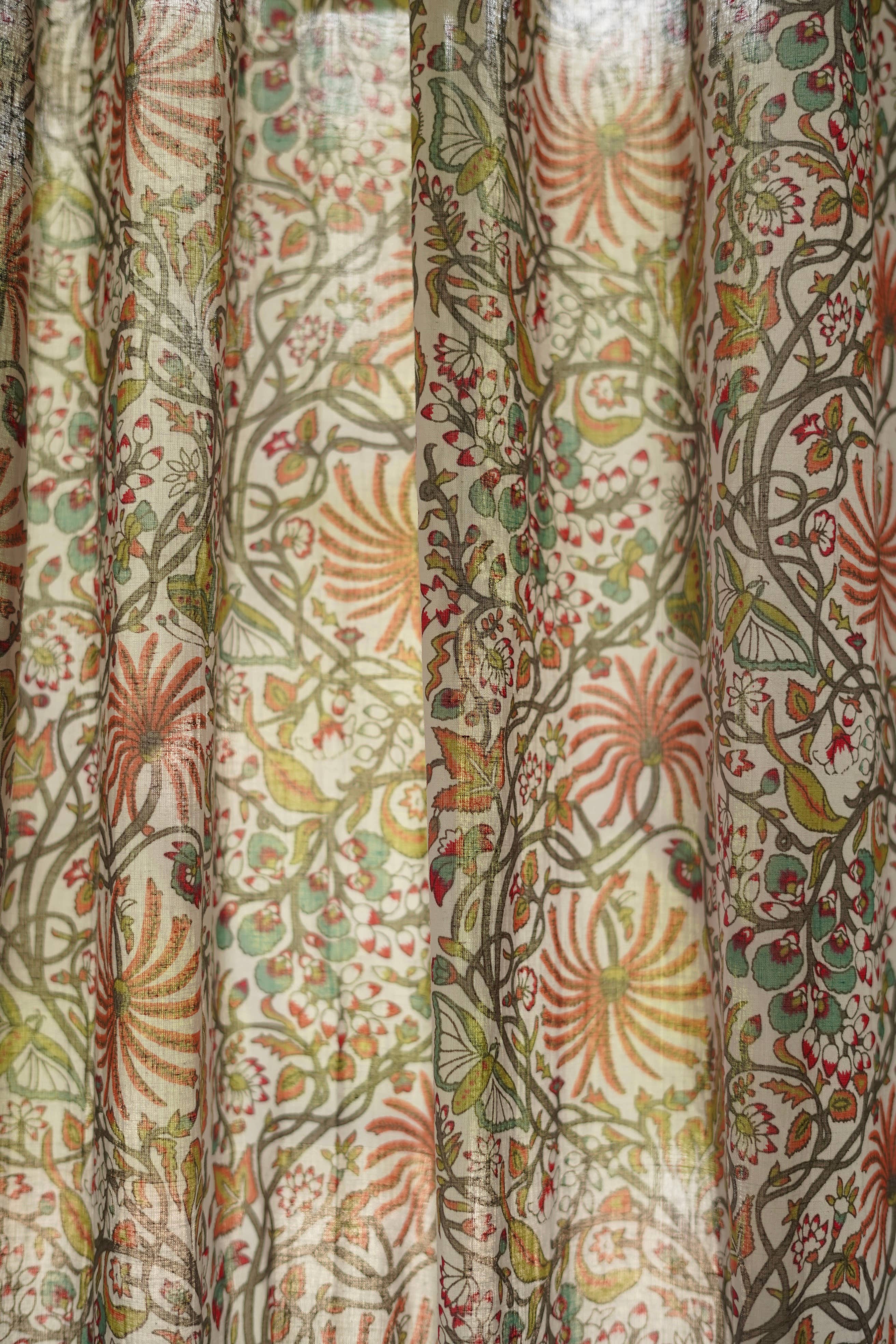 Annahmol - Wholesale Curtain - Vintage Inspired Botanical Sheer Curtains: Assorted Prints39