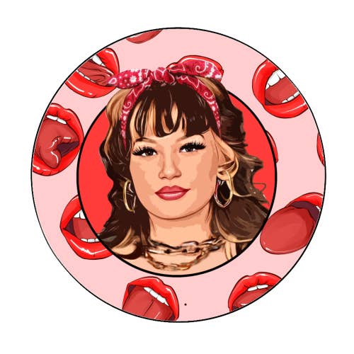 Circle Stickers 'LOLA' by DOLLY WOLFE for wholesale by ART WOW