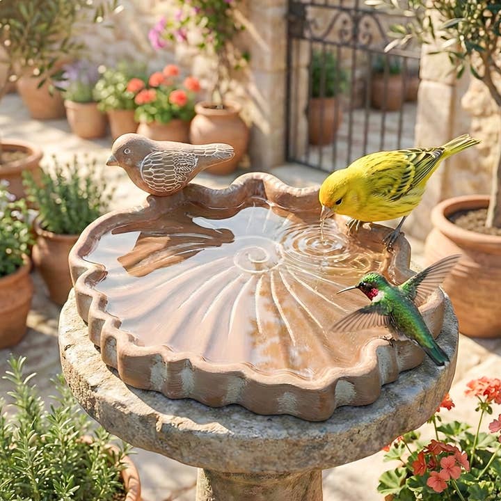 Ambachtelijke Handgemaakte Terracotta Vogelbad voor wholesale door KORISSA