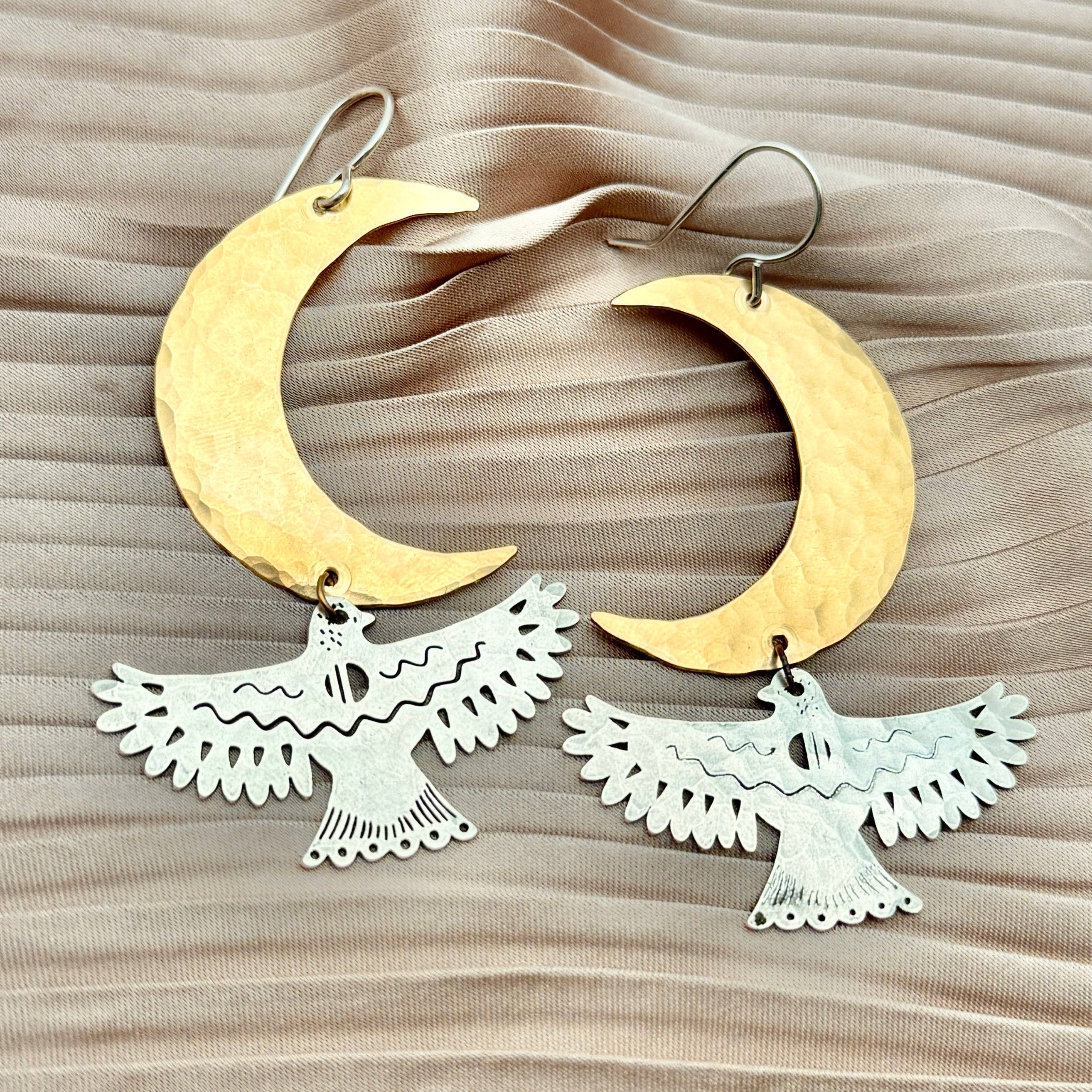 Fluff Hardware - Vente Boucles d'oreilles pendantes - Boucles d'oreilles Night Wing9