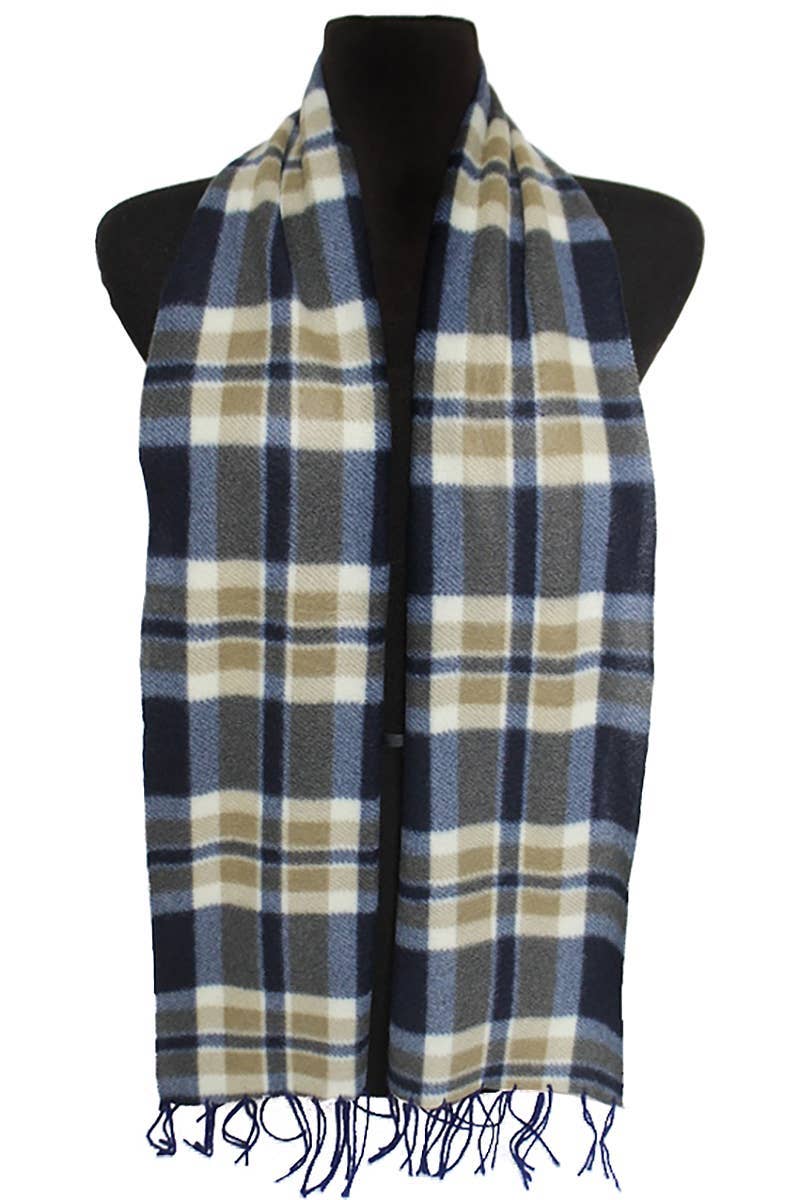 ASSORTITI Sciarpa avvolgente oblunga con bordo a frange in morbido pile scozzese in vendita all'ingrosso su Faire9