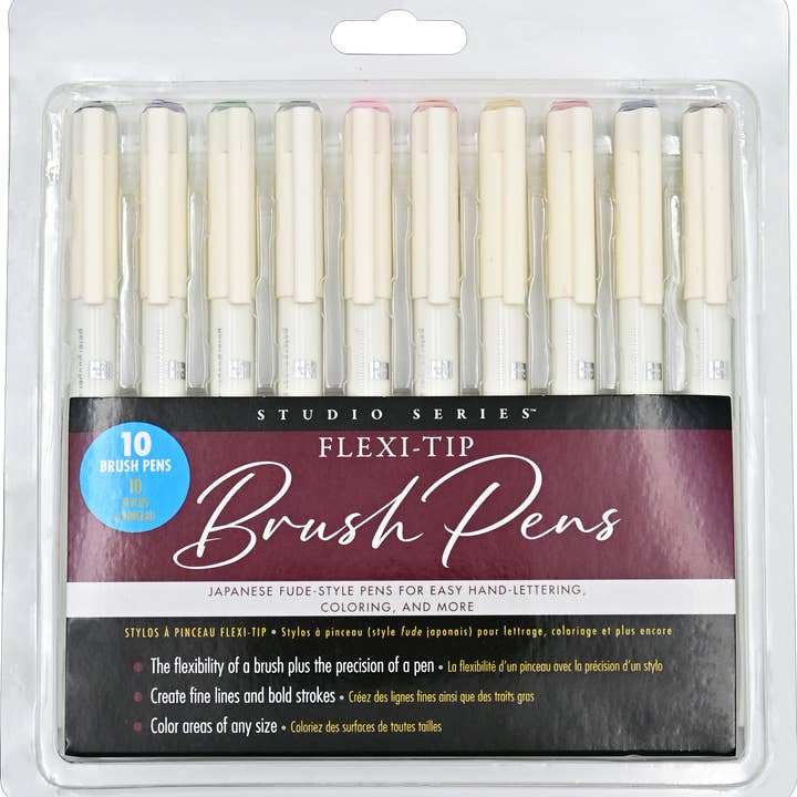 Peter Pauper Press - Wholesale Pen - Flexi-Tip Brush Pens (Set of 10)