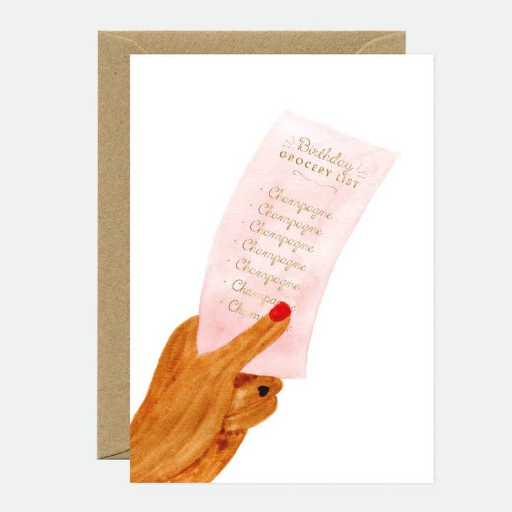 Gold Birthday List Greeting Card for wholesale by ALL THE WAYS TO SAY - USA
