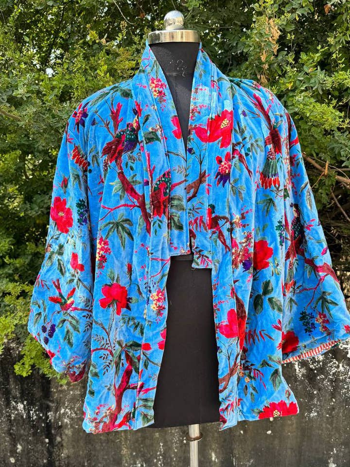 GYPSY STUDIO - Wholesale Jas - Dames - Vogelprint Jas Meisje Winterjas Dames Jassen Fluwelen Jas