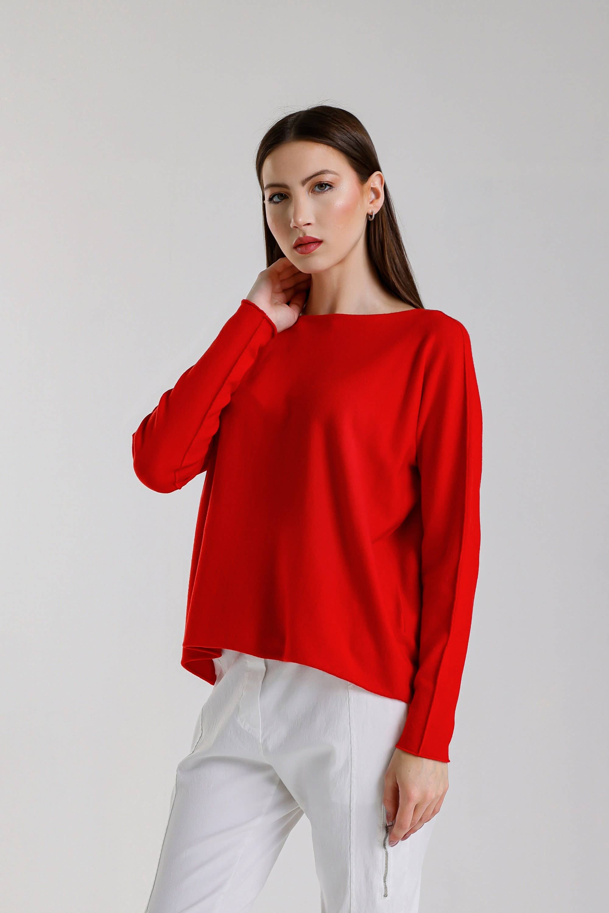 TINA Stephens Italy/Tees By Tina - Wholesale Knit Sweater - Women's - Laurin Seriously Soft Jewel Neck Sweater (BLS425)50