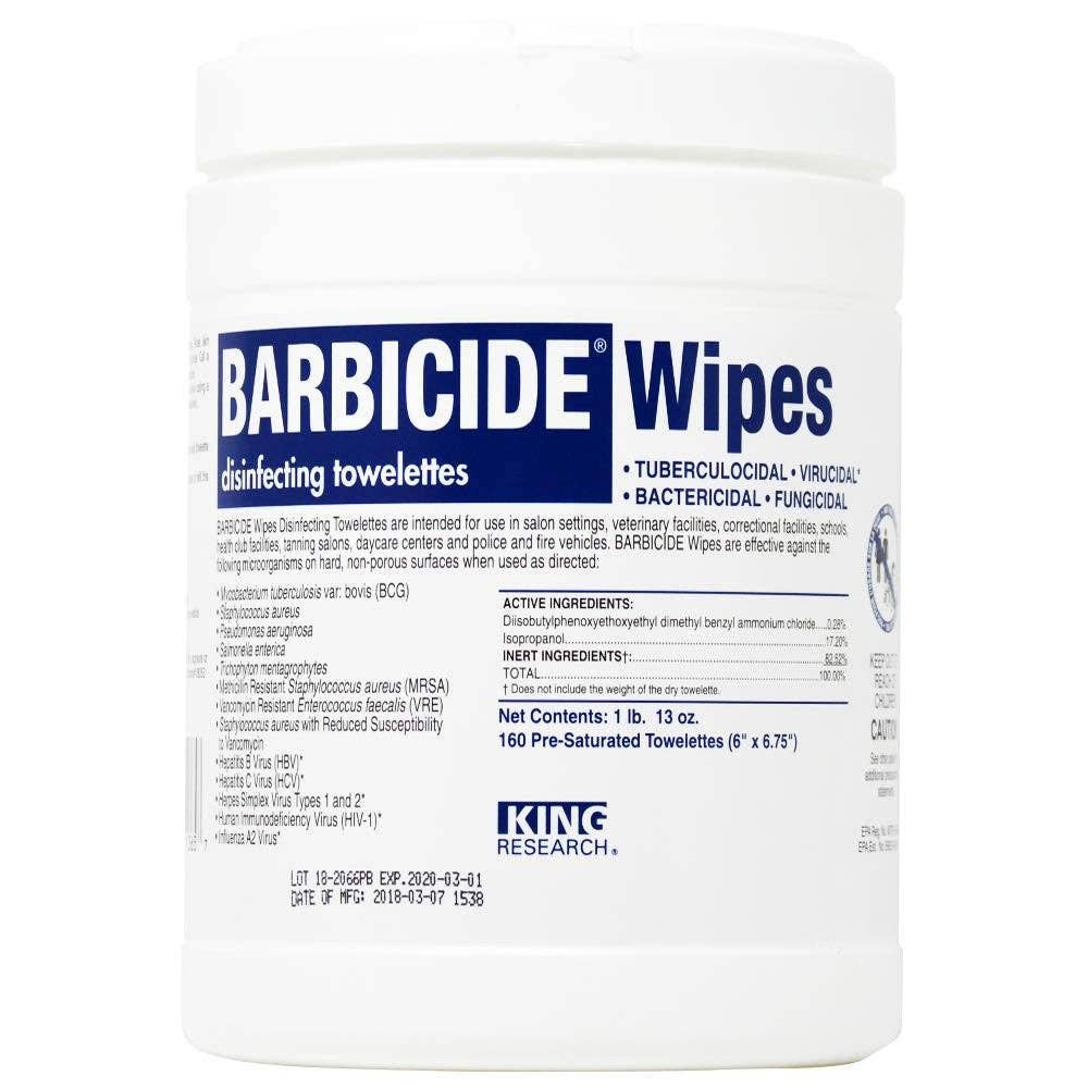 KT Supply - Wholesale Antibacterial Cleaner - Barbicide Disinfectant Wipes0