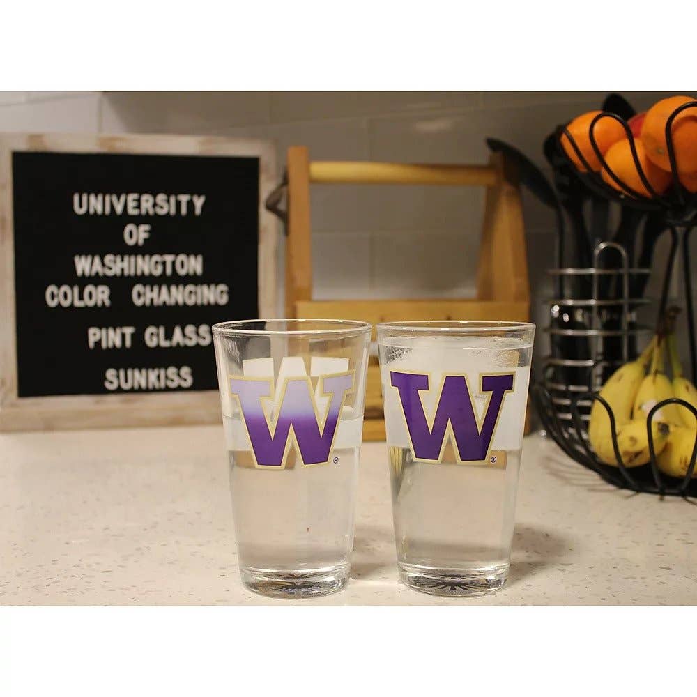 Sunkiss - Wholesale Drinking Glass/Cup - UW Huskies Color Changing Glass - Logo Changes Color5