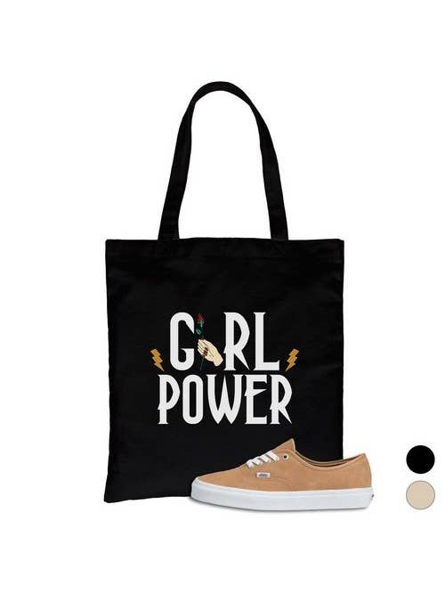 Girl Power Lightning Canvas Bag for wholesale by 365 In Love
