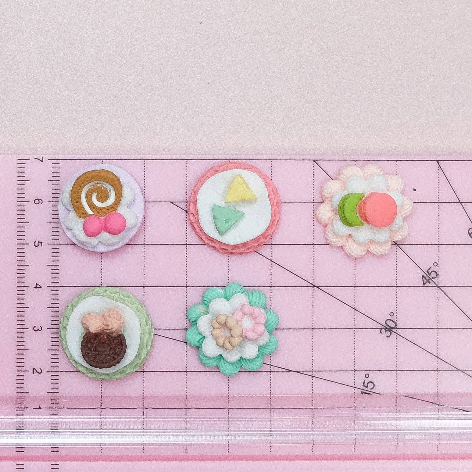 Moon Bunny - Wholesale Craft supplies - 3D Fruit Macaron Cakes (4 pcs)10