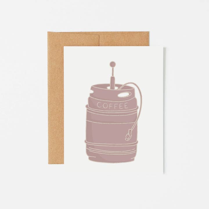 Kaffe Keg Card for engroshandel hos Lucky Penny Goods