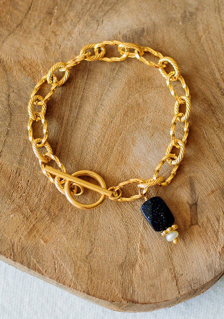 SIKA BIJOUX – wholesale Charm/dangle bracelet – Suzie bracelet - midnight blue sunstone