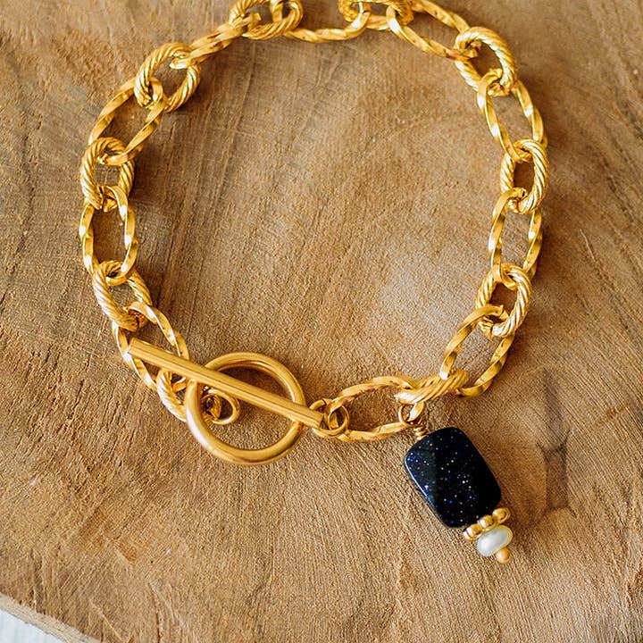 SIKA BIJOUX - Wholesale Charm/Dangle Bracelet - Suzie bracelet - midnight blue sunstone