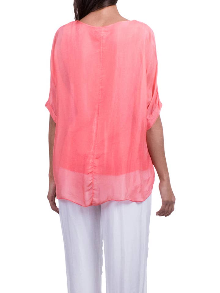 Gigi Moda - Wholesale Blouse - Women's - Kaftan Style Blouse with Frayed Edge51