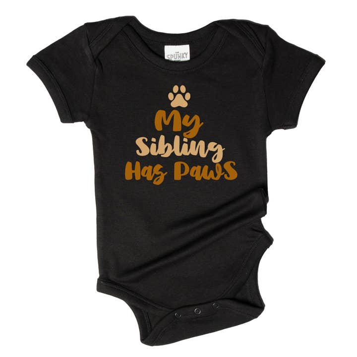 Body biologique pour nouveau-né My Sibling Has Paws Dog Pets pour la vente par Spunky Stork