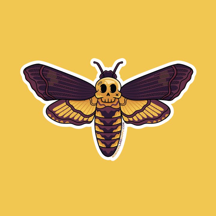 DEATH MOTH - STICKER for wholesale by Nowhere Land