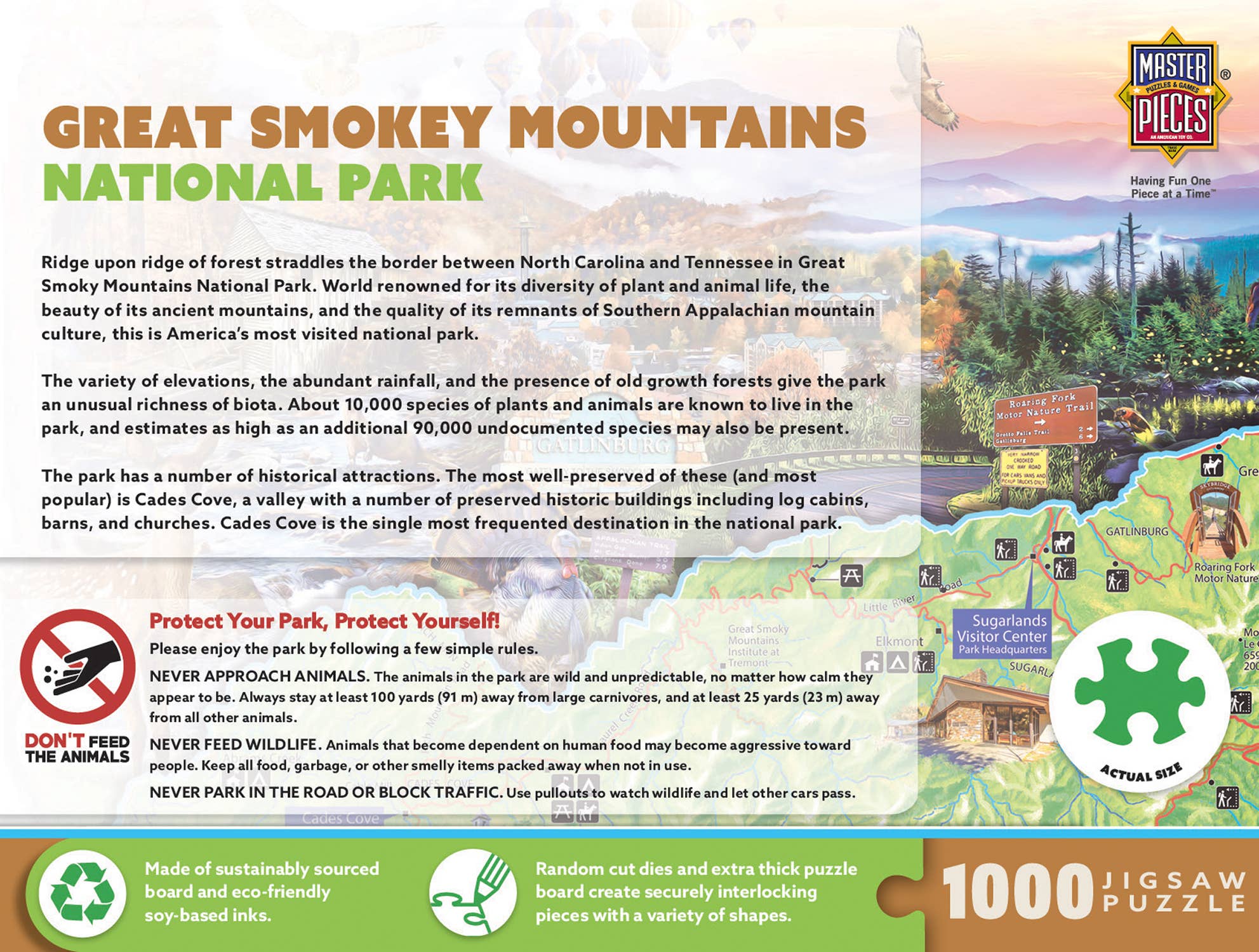 Masterpieces Puzzles - Wholesale Puzzle - Adult - Great Smoky Mountains National Park 1000 Piece Puzzle2