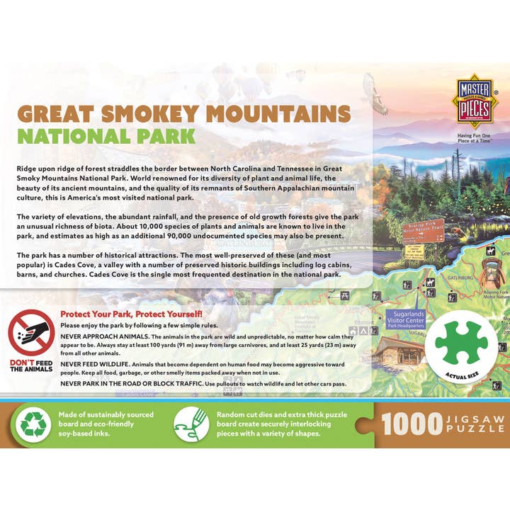 Masterpieces Puzzles - Wholesale Puzzle - Adult - Great Smoky Mountains National Park 1000 Piece Puzzle2