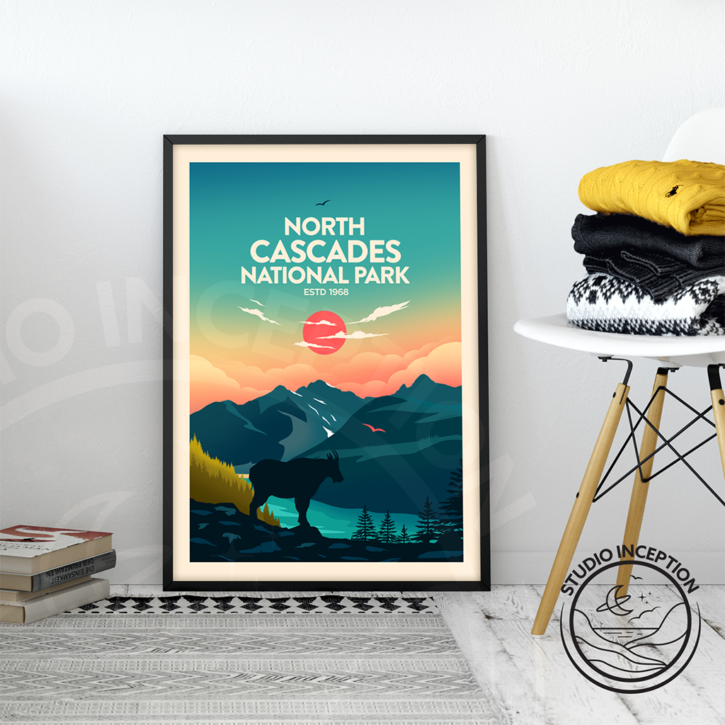 Studio Inception – wholesale Art print – North Cascades National Park Traditional Style Print6