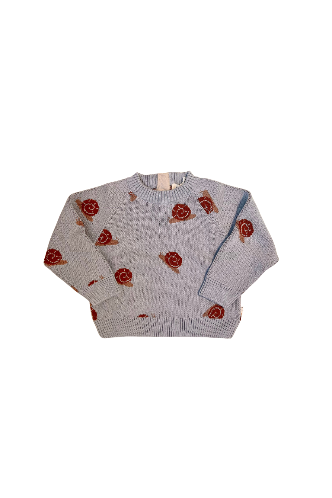 Dear Hayden - Wholesale Knit Sweater - Kids - Organic Snail Knit Sweater in Pearl Blue6