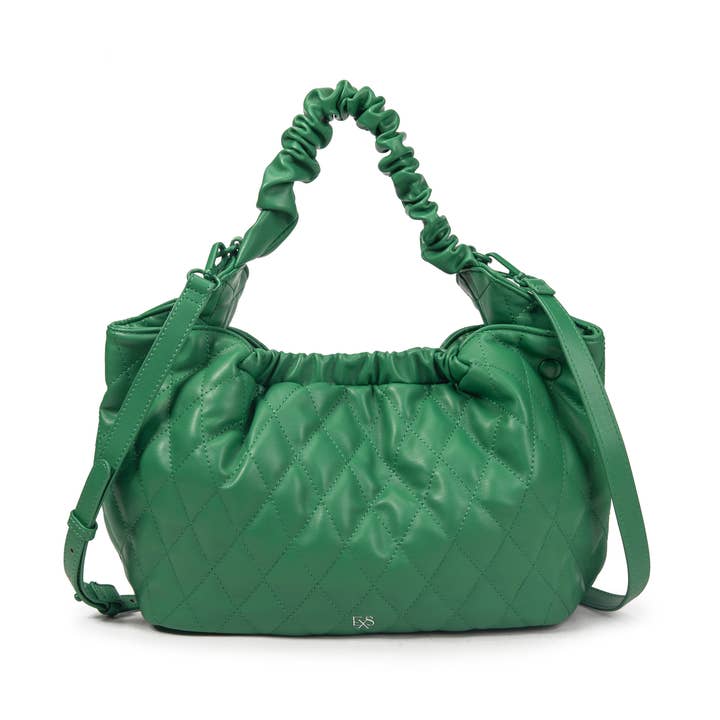 Carin emerald green vegan leather tote bag for wholesale by Excess Paris