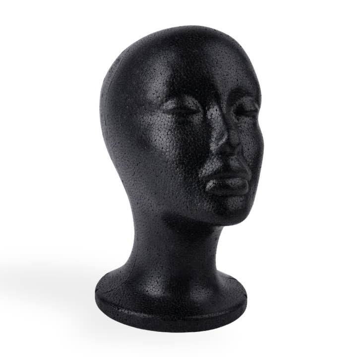 Annie International, Inc. - Wholesale Wig/Hair Piece - Annie Foam Wig Head, 21" Polystyrene Hair Display, Black