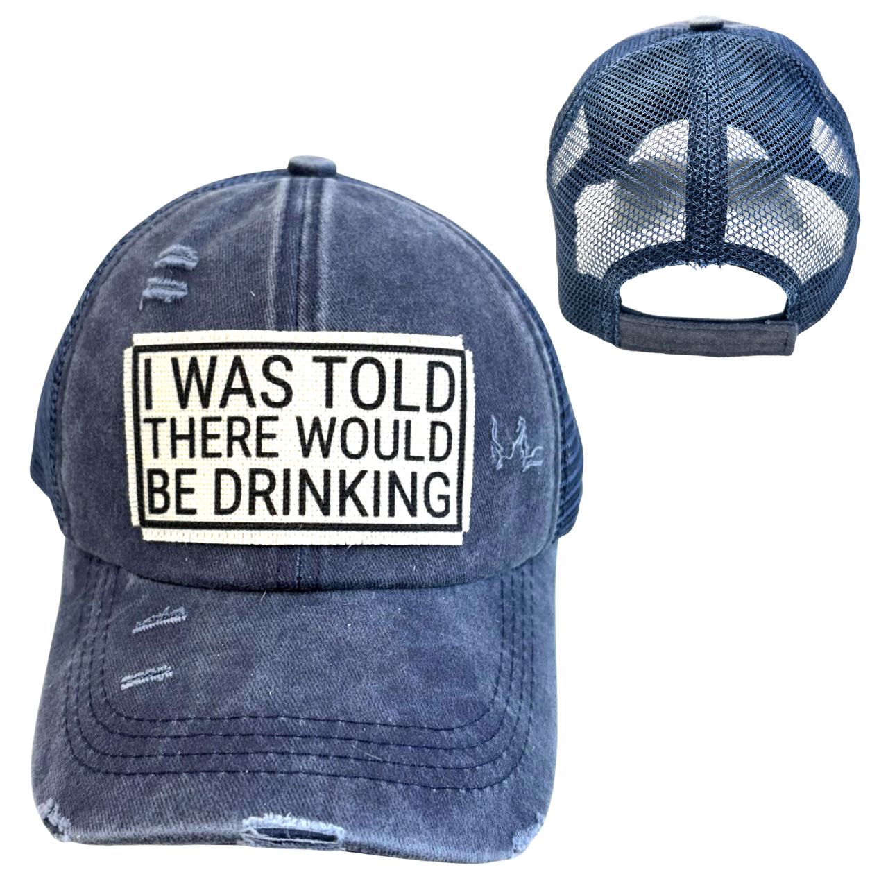dkhandmade - Wholesale Trucker Hat - Women's - I WAS TOLD DRINKING BALL CAP | UNISEX HAT | DISTRESSED9