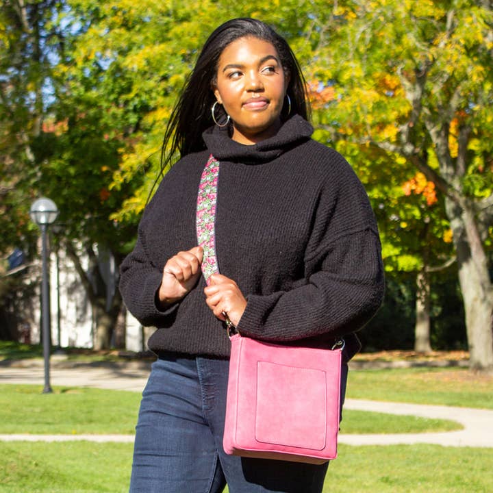 K. Carroll Accessories - Wholesale Crossbody Bag - Women's - MAY SUEDE VEGAN LEATHER CROSSBODY🍁