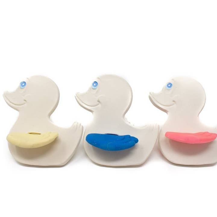 Crema/Rosa Pato de goma con alas rosadas, F/Moldeado de venta al por mayor en Faire