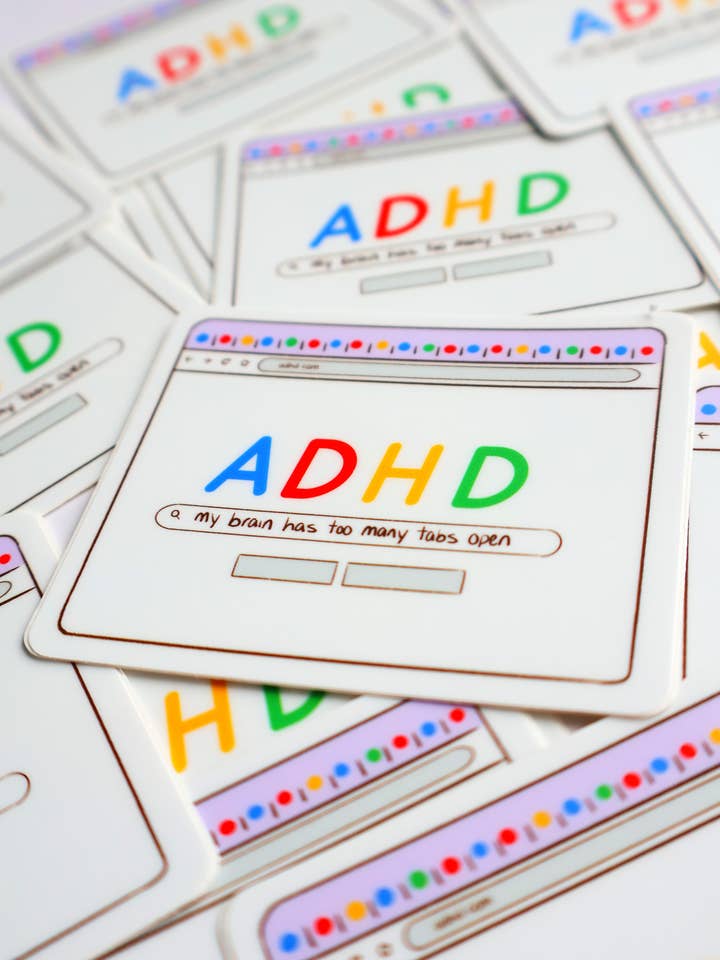 ADHD Sticker for wholesale by Pinkalula