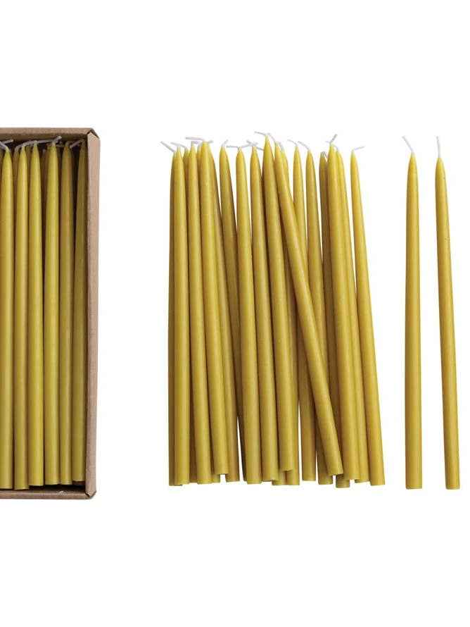 Thin Taper Candles Set of 24 - Chartreuse for wholesale by This&That