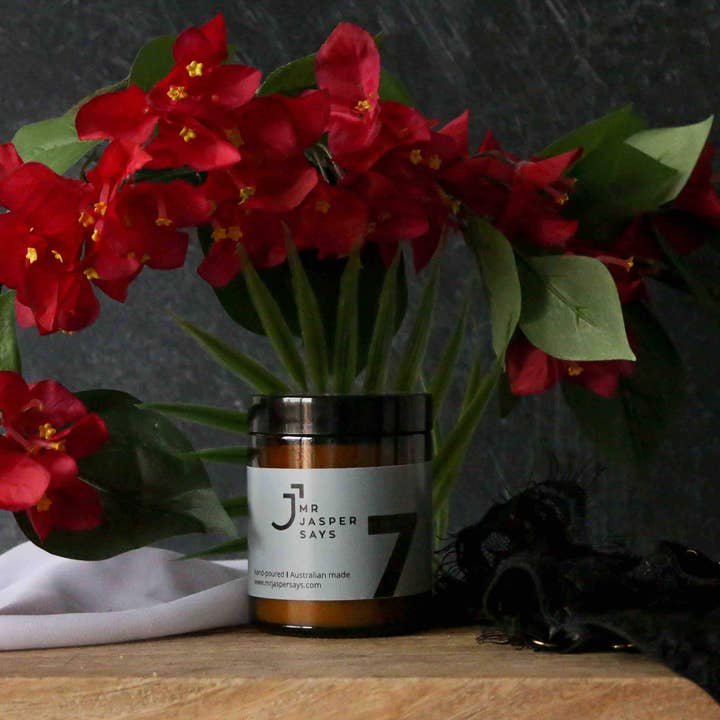 Mr Jasper Says - Wholesale Jar/filled candle - "#7" - The passionate kinda guy. (Medium)1