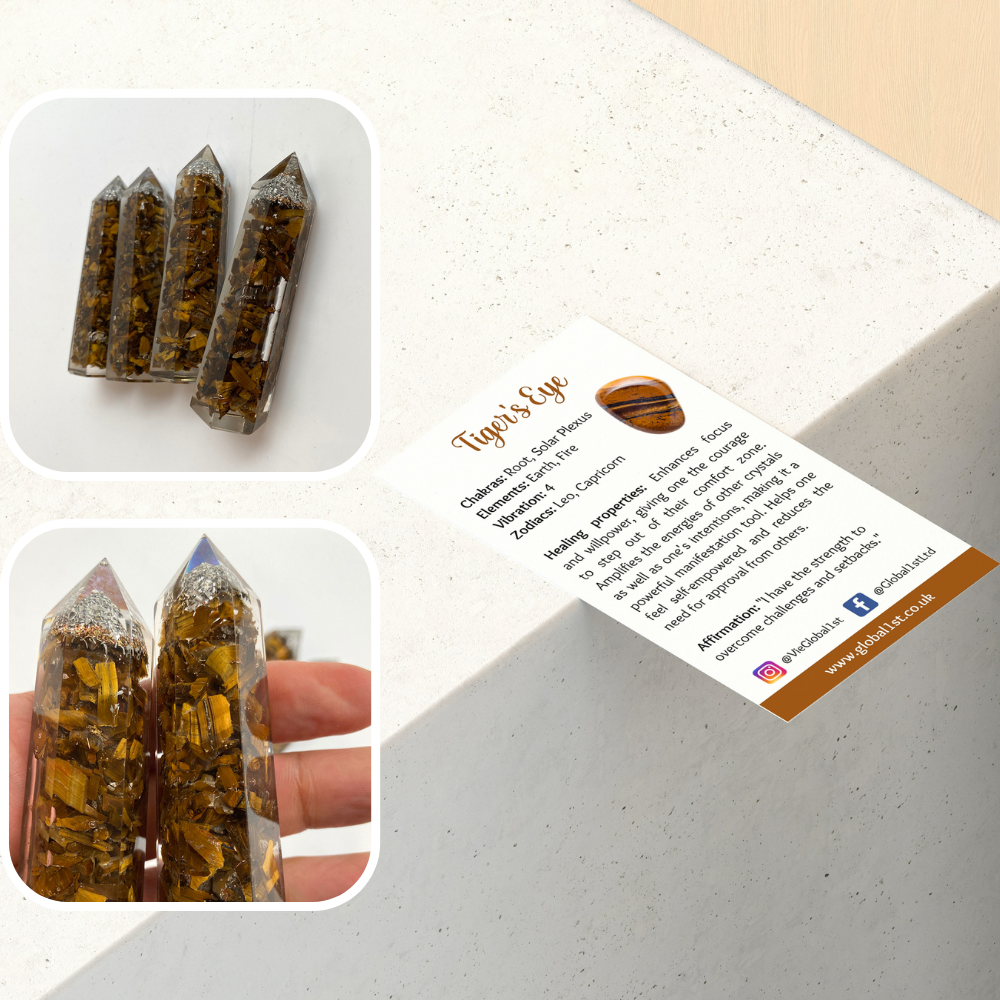 VIE – wholesale Spiritual stone/crystal – Orgonite Obelisk Tower, 8x2x2cm4