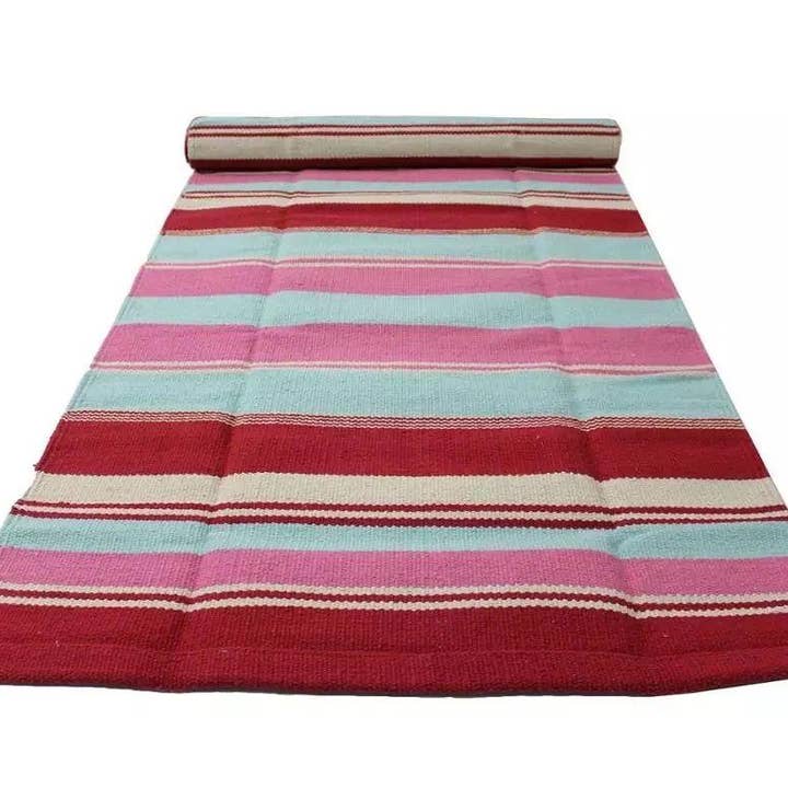 Sloflo World – wholesale Yoga mat – 100% Cotton Hand-Loomed Mysore Yoga Rug7