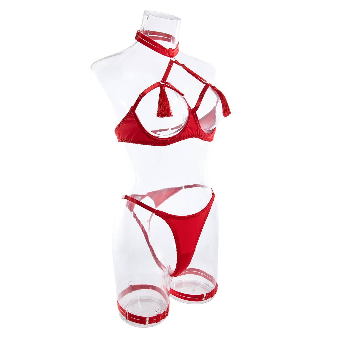 Tourtiwi - Wholesale Lingerie Set - Women's - Sexy lingerie hollow tassel crotchless underwear3