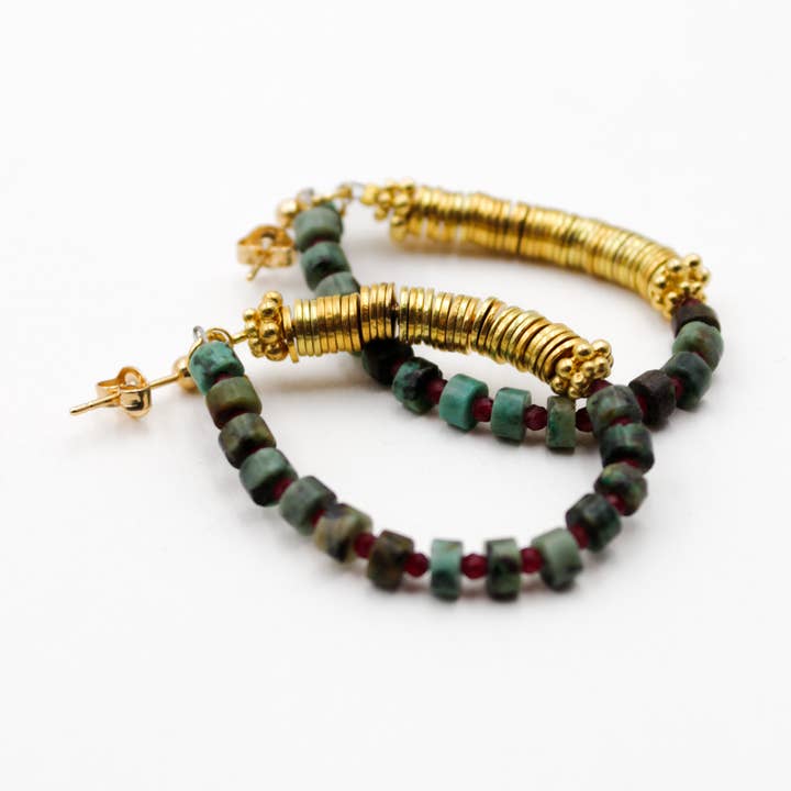 Heishi earrings - CHARLOTTE for wholesale by L'Atelier des Dames