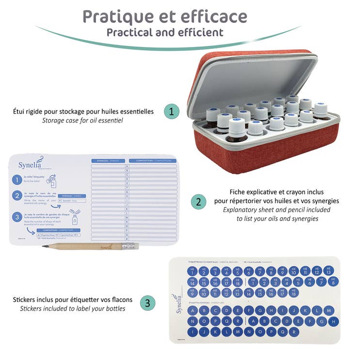 INNOBIZ - Wholesale Essential Oil Holder - Synelia case 18 essential oils - Terracotta4