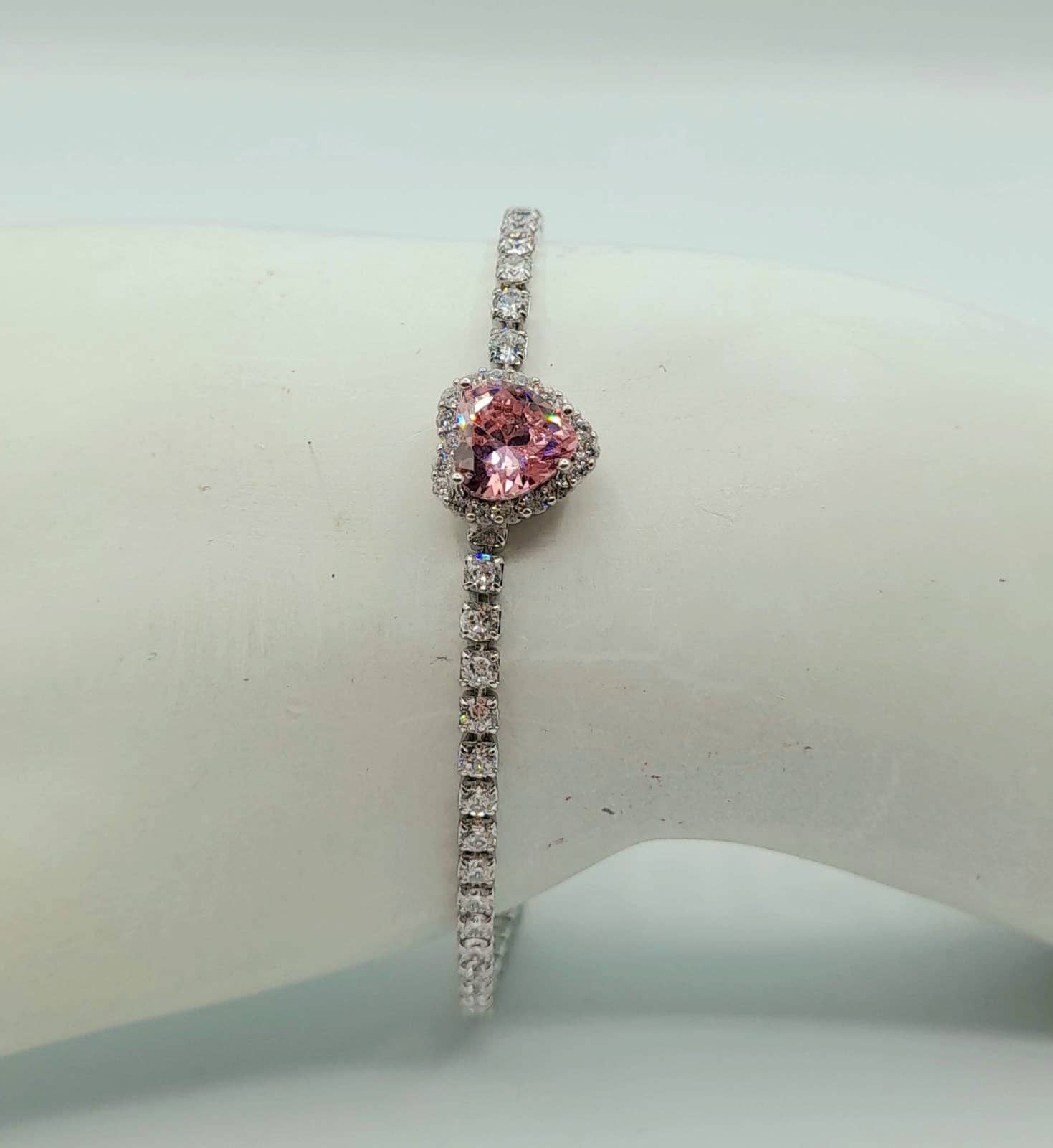 Daemon srls - Vendita all'ingrosso Bracciali tennis - DIANA ~Chunky~ Bracciale tennis con cuore in zirconi cubici22