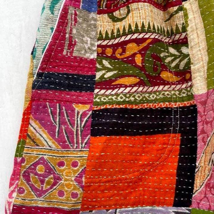 bhavnas boutique - Wholesale Shorts - Women's - Kantha Pants Old Vintage Handmade Pure Cotton Patchwork4