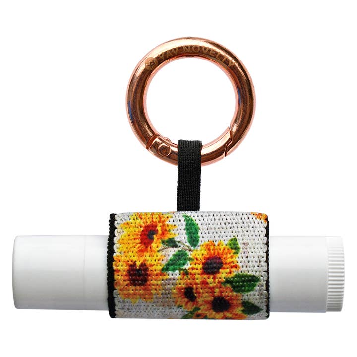 YAY NOVELTY – Engroshandel Æske/holder til læbepomade – Stilfuld læbepomade holder nøglering-solsikke
