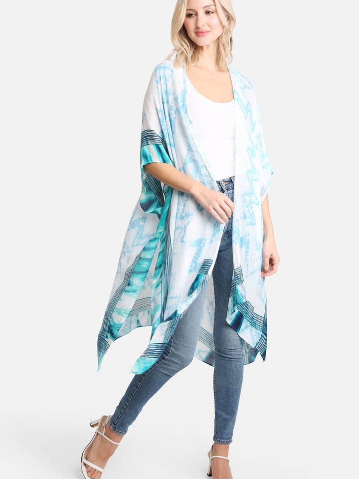 JP2231 Zig Zag Pattern Kimono for wholesale by MiMi Wholesale